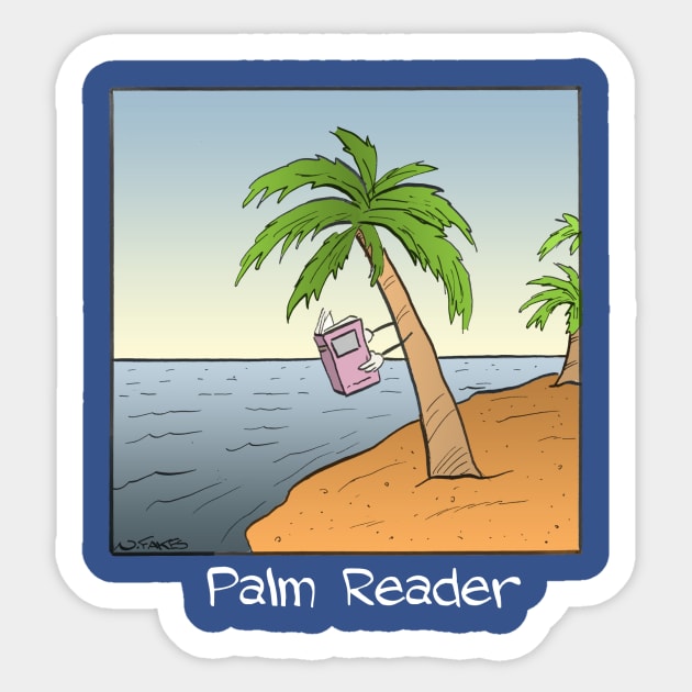 Palm Reader Sticker by cartoonistnate